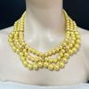 Versatile glass imitation pearl necklace, earrings, cover chain, small fragrant style, court retro temperament, high-end accessories for women