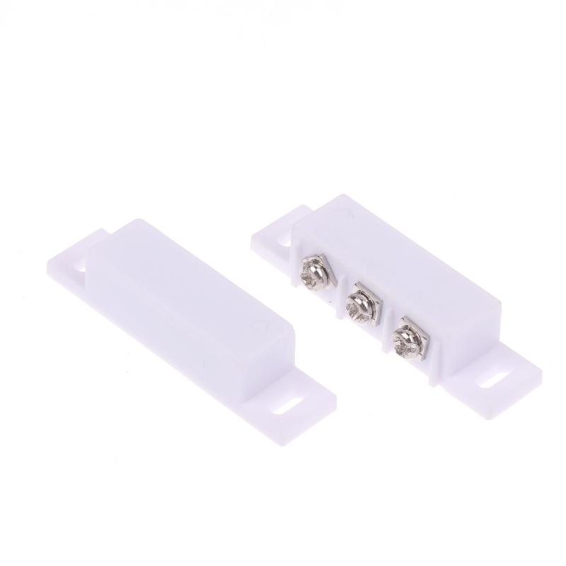 1 Coppia Sensore di Contatto Magnetico per Porte e Finestre Allarme Alta Sensibilità Interruttore di Contatto Magnetico Aperto Chiuso per Porta in Vetro Reed Metallico