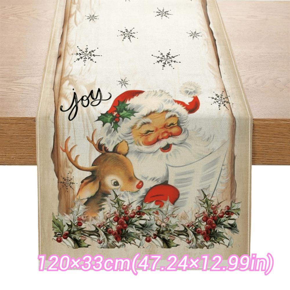 

New Year Christmas Table Flag Xmas Bells Christmas Tablecloth New Table Cover Home Table Decors H