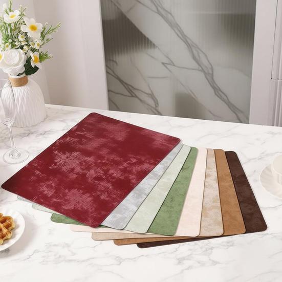 Reusable Placemats Heat Resistant Non-Slip Table Mats Wear-Resistant Stain-Proof Insulating Mats for Home Kitchen Dining Anti-Scalding Pads