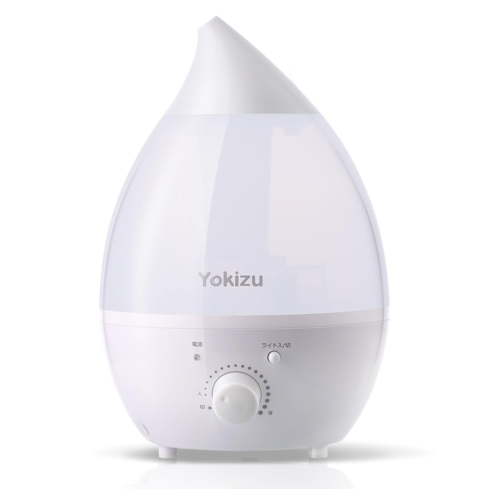 Yokizu Ultrasonic Humidifier Large Capacity with LED Light for Bedroom 6-10 Tatami White