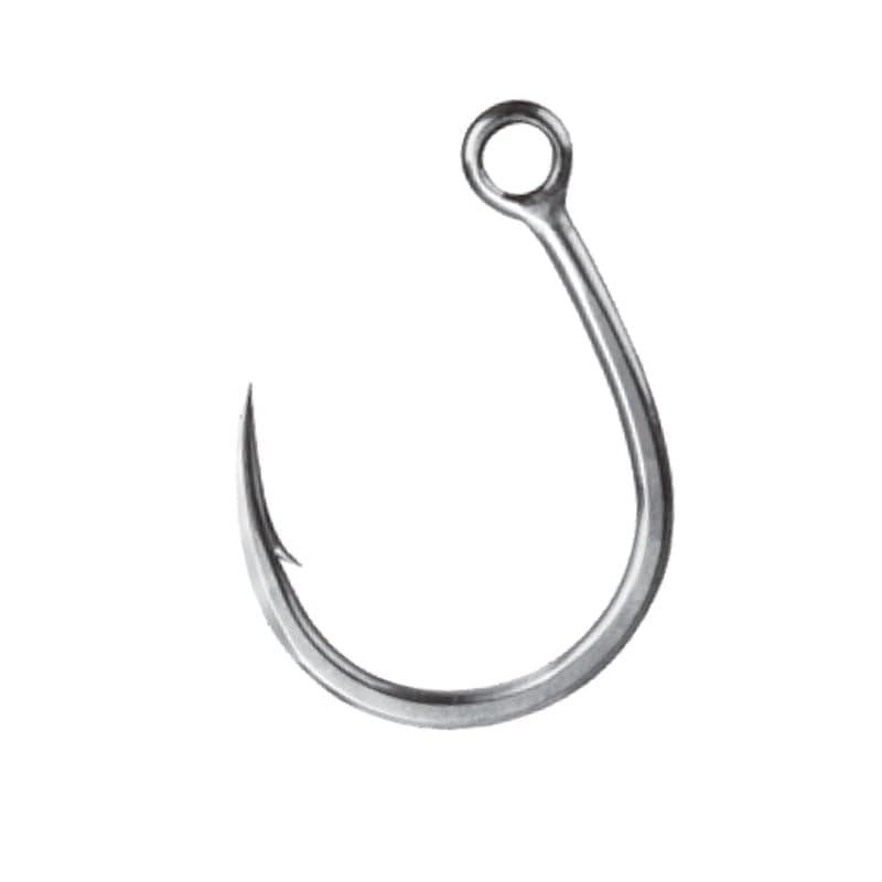 BKK Lone DIABLO 8091-HG Single Hook Size 13/0 220LB 2pcs Silver for Tuna GT Diving Pencil Popper Lures