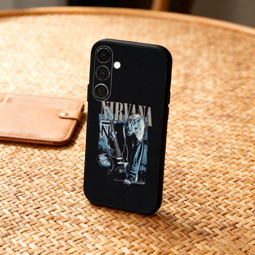 

N-Nirvana Rock Band L-Lamentably Phone Case For Samsung A73,A21s,A22,A31,A32,A52,A53,A71,A80,Soft Black Shell Samsung a21
