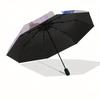 Kuromi,Blueberry Automatic Folding Umbrella-Simple 8-Rib Design, Bright Cartoon Pattern, Durable Iron Frame, Suitable For Travel, Outdoor, B