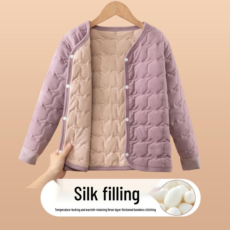 Kids' Cotton-Padded Winter Jacket: Warm Inner Layer for Boys and Girls, Ideal for School Uniforms
