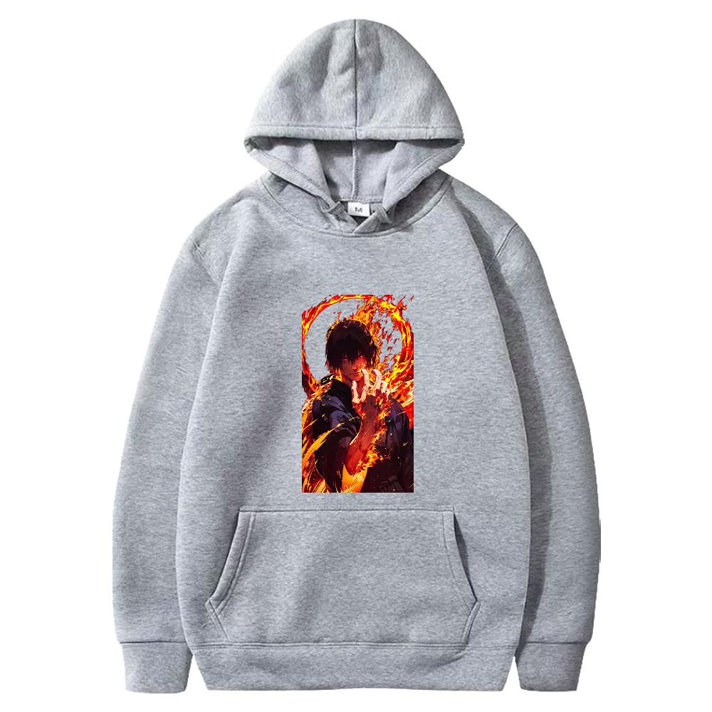 Anime Fire Force Shinmon Benimaru Hoodie Manga Graphic Print Sweatshirt Men Unisex Clothing Long Sleeve Loose Hooded Streetwear