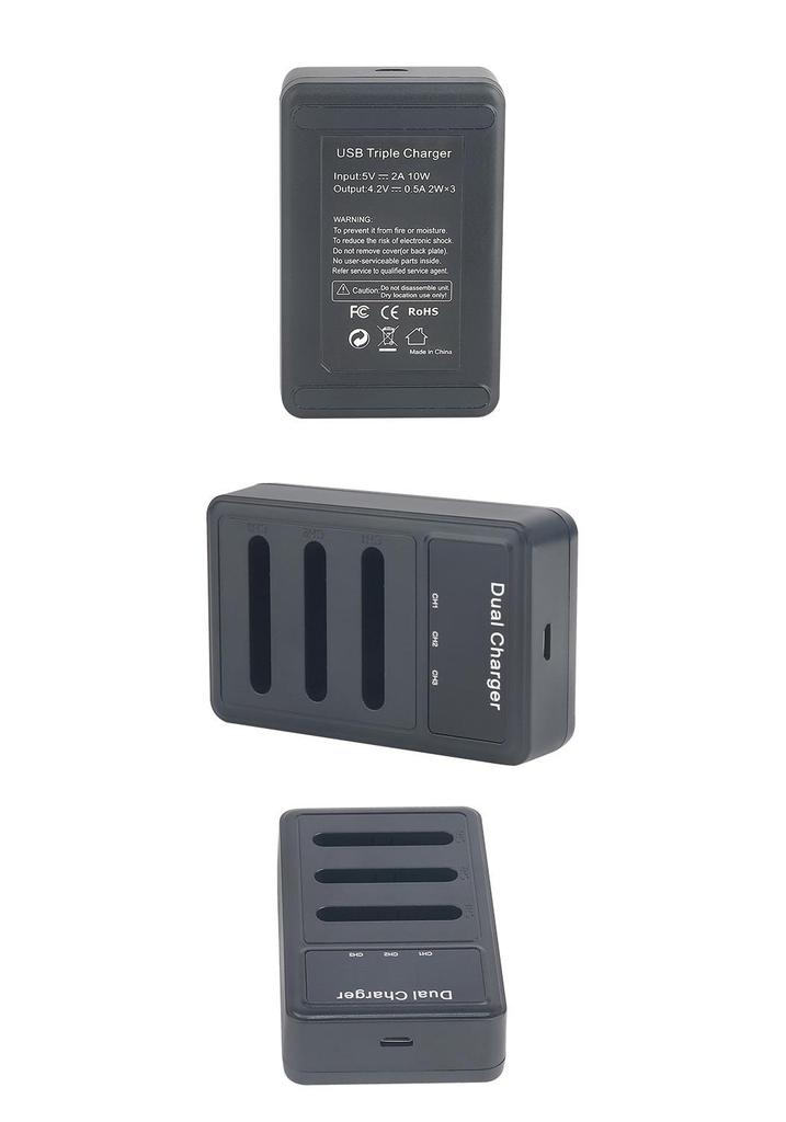 BN1 Triple Charger for Sony DSC-W630/W570/W350/W670/WX100 BN1 Camera Battery