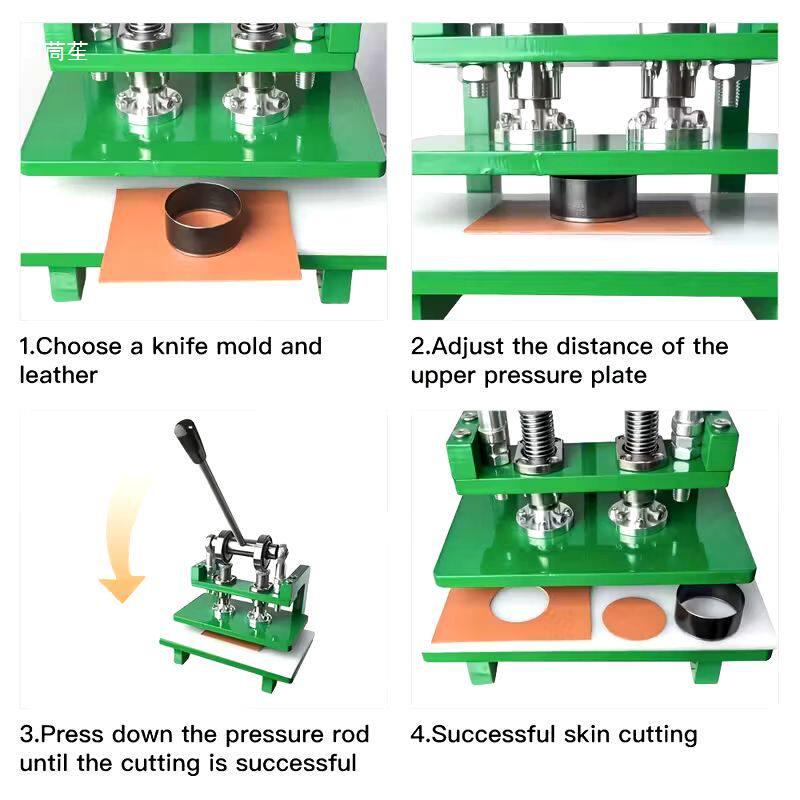 Compact Manual Die-Cutting and Stamping Machine for Leather and Fabric