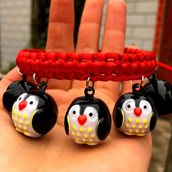 Fashion Braided Dog Collar with Cartoon Figure Bells Puppy Necklace Pet Supply