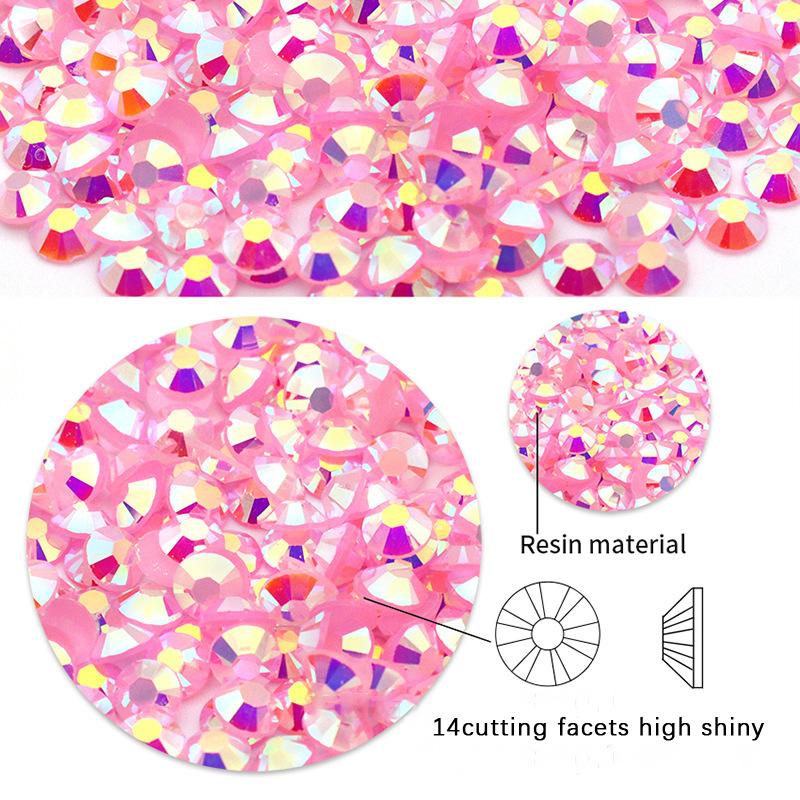 5000pcs 5mm Jelly ab Flatback Resin Rhinestones Small Package Non-hotfix Rhinestonesfor DIY Crafts
