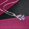 BELLA BOX Heißer Verkauf Lila Amethyst Geometrie Wunderschöne Anhänger Halsketten Für Frauen Charme Hochzeit Engagement Feine Luxus Schmuck Neue Trendy