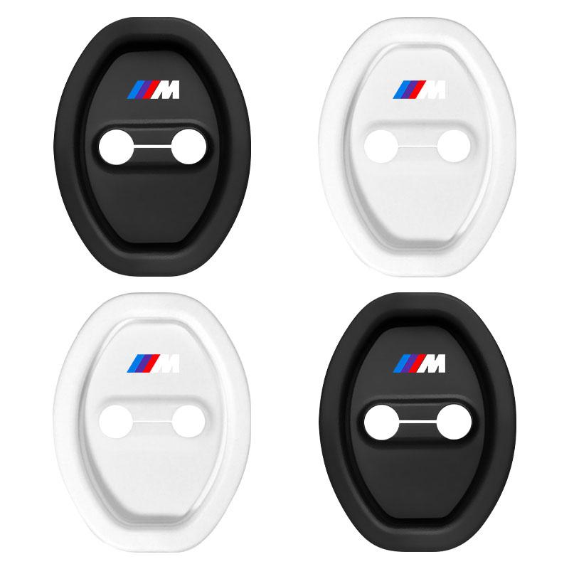 4pcs M LOGO Car Door Lock Cover Silicone Protector Auto Accessory for BMW E38 E39 E46 E53 E60 E61 E64 X7 X3 X4 X5 X6 3 4 5 6 7 Series Z4 M M3 M5 M6