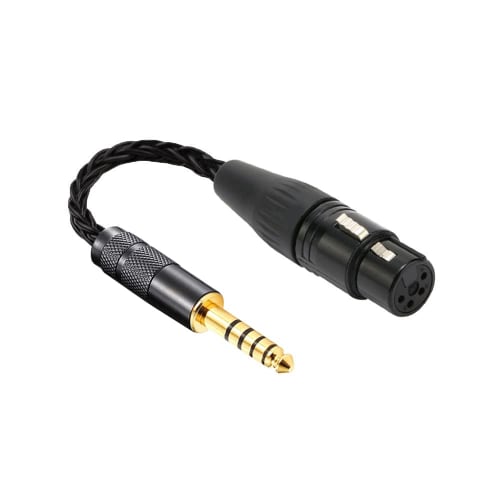 Luxferre 4.4mm Balanced XLR to 4.4mm Converter Cable, 0.1m, Single Crystal Copper, 4.4mm to XLR Cable, 4.4mm 5-Pole XLR to 4-Pin XLR Cable Extension C