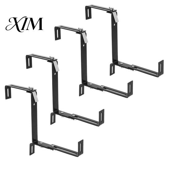 Stainless Steel Railing Hangers 4Pcs Adjustable Planter Box Brackets, Flower Hangers, Pot Holders No Drill Plant Supports for Fence Balcony