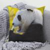 Square Pillow Cute Giant Panda Animal Pattern Cushion Cover Home Living Room Sofa Bedroom Decoration