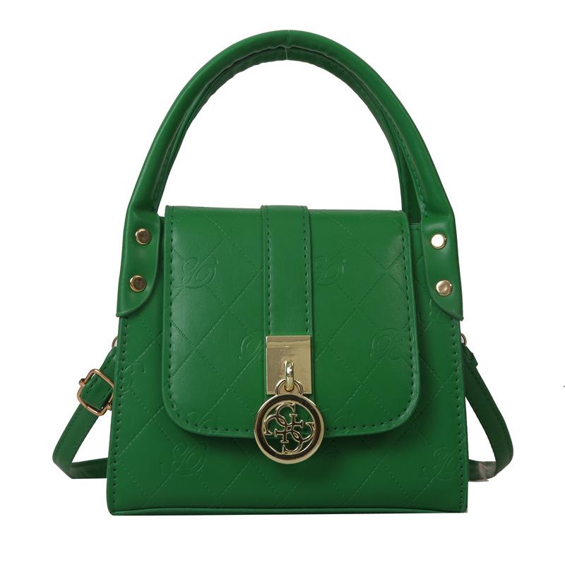 

Жіноча однотонна проста текстурна сумка через плече жіноча 2024 нова модна сумка-багет для щоденного носіння зелений