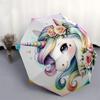 Einhorn, Blasen-Thema, Automatisches Öffnungs- und Schließ-Regenschirm, 8 Rippen, Geeignet für Freizeit und Ausgehen, Outdoor-Accessoire, Gothic-Stil,