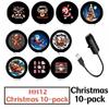 Adjustable USB Christmas Projector Light 10 HD Patterns LED Night Light for Xmas Tree Party Indoor Decor