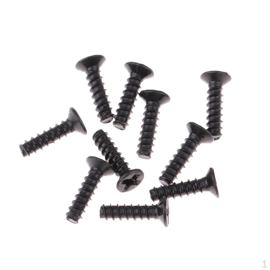 

10 Pieces Metal Flat Head Machine Countersunk Screw Bolt Fastener, Full Thread, RC Car Parts