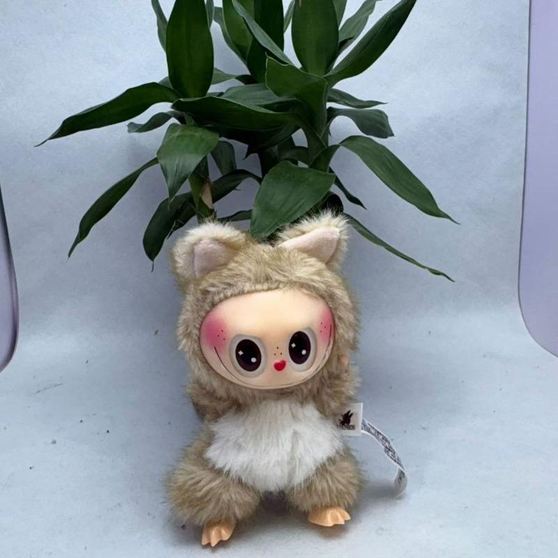 Die Monster Zimomo Braun Eichhörnchen Labubu Anime Figur Plüschpuppen Vinyl Anhänger Puppe Rucksack Anhänger Dekoration Plüsch Kinder Geschenk Repliken