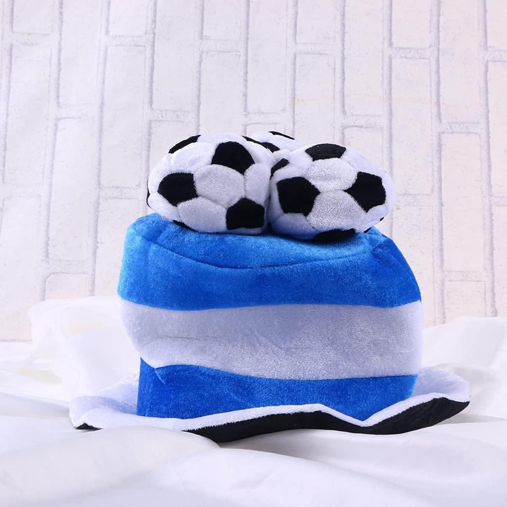 Soccer Party Hats Plush Football Hat Argentina Flag Cheerleading World Football Game Celebration Hat Red
