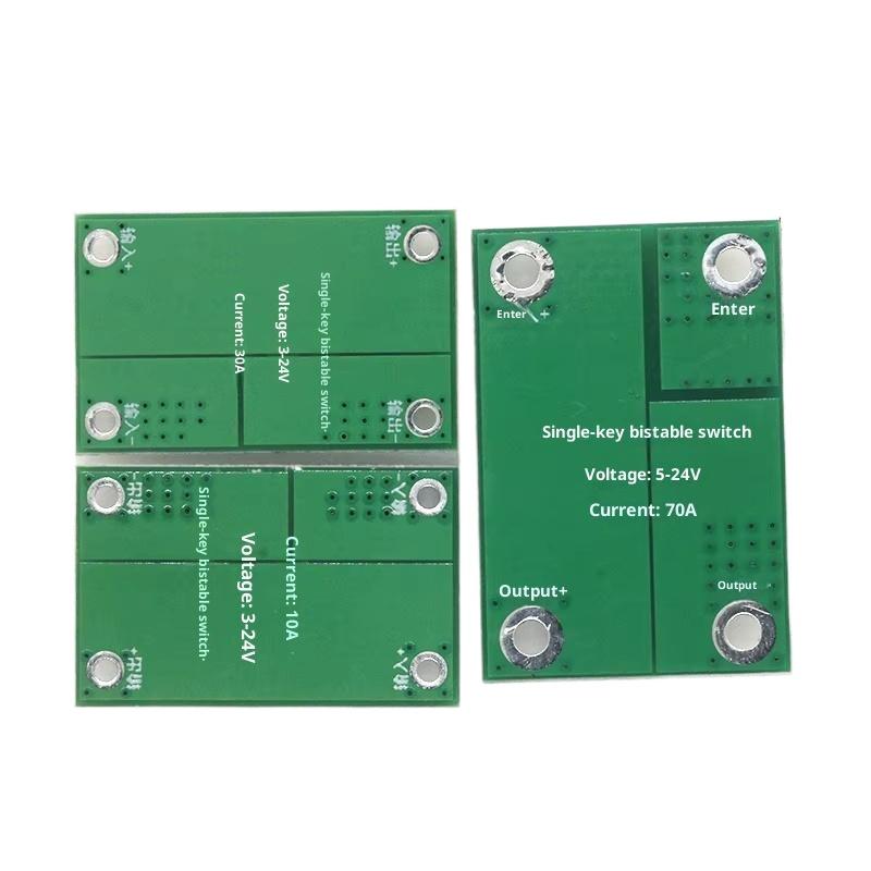 1Pcs Self-locking Electronic Switch Single-button Switch Module 10A 30A 70A High-current Single-button Bistable Switch-Homeclub
