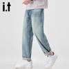 izzue it Men's Tencel Lyocell Washed Straight-Leg Jeans