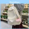 2024 New Simple Casual Solid Color Backpack For Junior High School Students Men And Women Large Capacity Bag