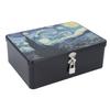 Lockable Storage Box with Lid Multifunctional Organizer Vintage Metal Container for Makeup Jewelry Coin Crafts