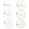 kwmobile Set of 6 Steel Guitar Strings for Acoustic Guitars with Lettering 6x Steel Strings for Acoustic and Western Guitars - -