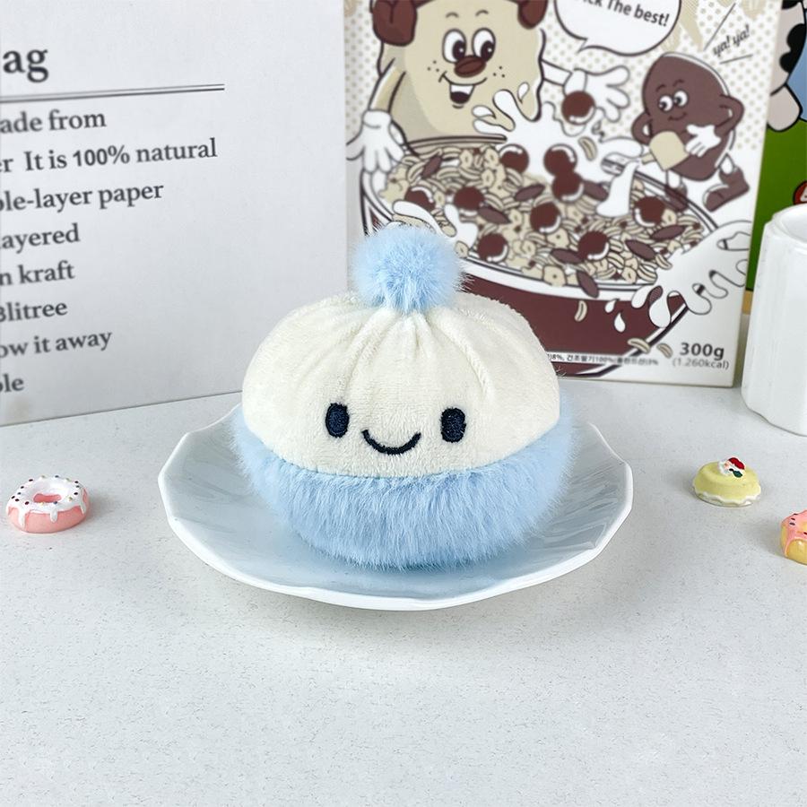 Cute Three-color Bun Plush Doll Creative Doll Bag Pendant Grab Machine Doll Children's Toy Doll