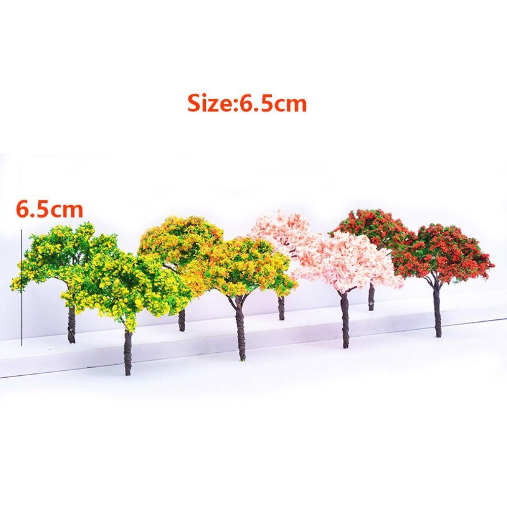 5pcs Artificial Pink Iron Wire Flower Tree 6.5cm Home Houses Decoration Outdoor Adventure Camping