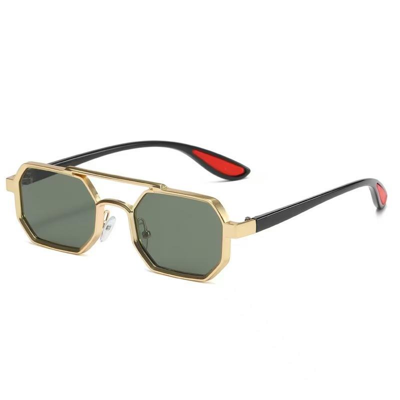New Trendy Metal Square Sunglasses for Women Men UV400 Protection Retro Driving Shades Summer Eyewear
