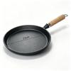 Padella Antiaderente in Ghisa da 20/23/26 cm per Preparare Pancake Vietnamiti Fritti e Uova Manico in Legno Isolante dal Calore Sicuro