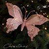 Sparkling Christmas Butterfly Ornament with Clip Glitter Dragonfly Hanging Decoration Colorful Christmas Tree Decorations