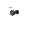 Simple Punk Scrub Stainless Steel Earrings High Grade Round Barbell Style Stud Ear Jewelry Party Gifts For Women Men