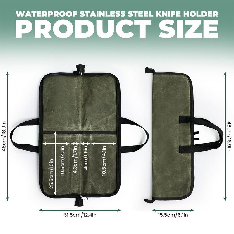 Portable Roller Tool Bags Multifunction Chef Knife Bag Practical Handbag Kitchen Portable Storage Bag Chef Bag File Roll Storage