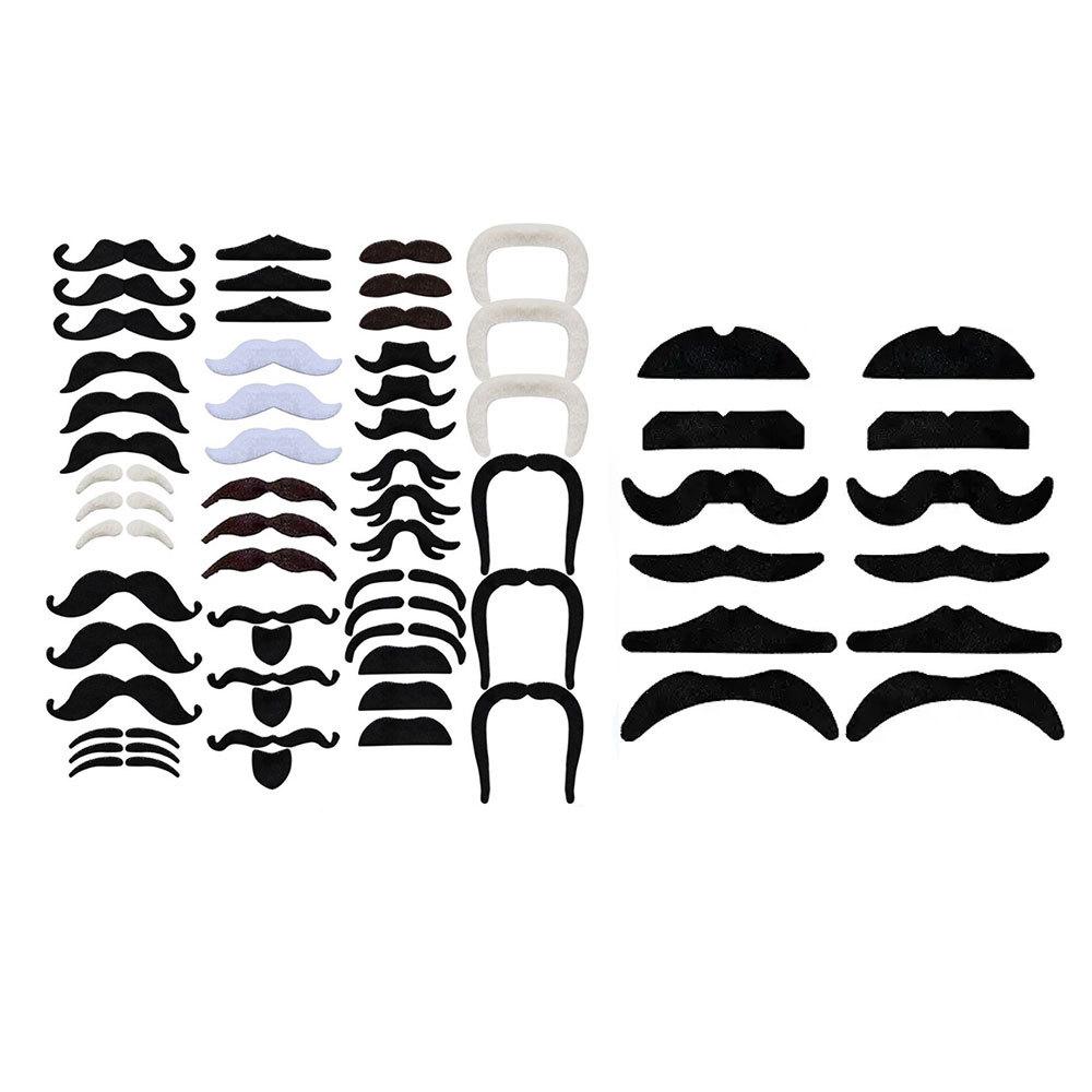 Yellow Old Man Beard and Mustache Party Costume Set