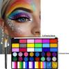 Conjunto de Pintura Facial e Corporal com Glitter de 54 Cores para Crianças - Perfeito para Festivais e Efeitos de Palco