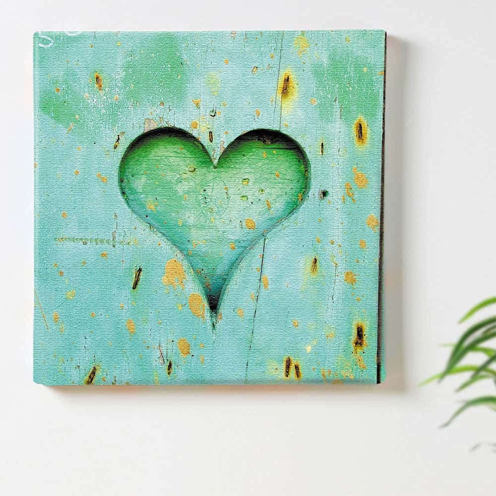 Heart Nature Art 100cm x XL Made in Stylish Interior Living Green Fabric Panel, 100cm, Size, Japan, Poster, Decor, Room, Landscape, Landscape, Panel,