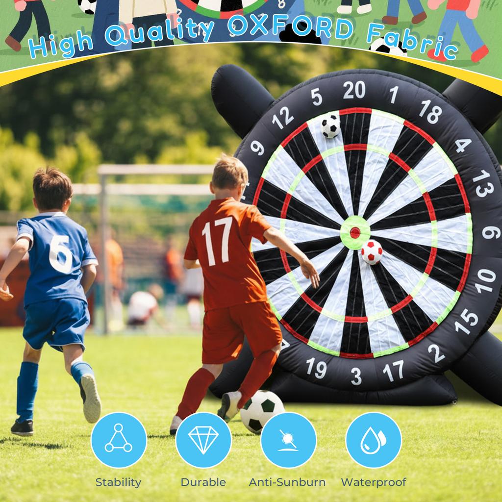 Giant Inflatable Football Darts Game Kick Shooting Game Commercial Inflatable Soccer Dart Board Outdoor Games for Kids Adults