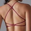 Seamless Knitted Yoga Bra, Fast Drying Tight Fitness Running Clothes, Strap Cross Back Yoga Clothes