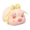 Plush Pig Head & Brain Bowknot Pillow - Adorable Pig Shaped Cushion for Girls' Beds and Sofas