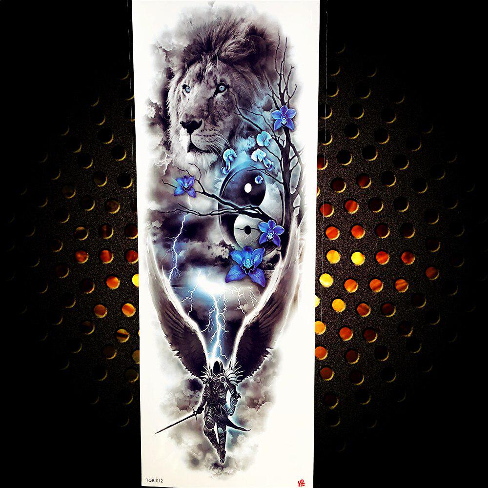 Full Arm Robot Temporary Tattoo Sticker Fake Black Long Maori Totem Tattoos For Men Women Body Art Arm Legs Sleeve Tatoo Sticker For Holiday