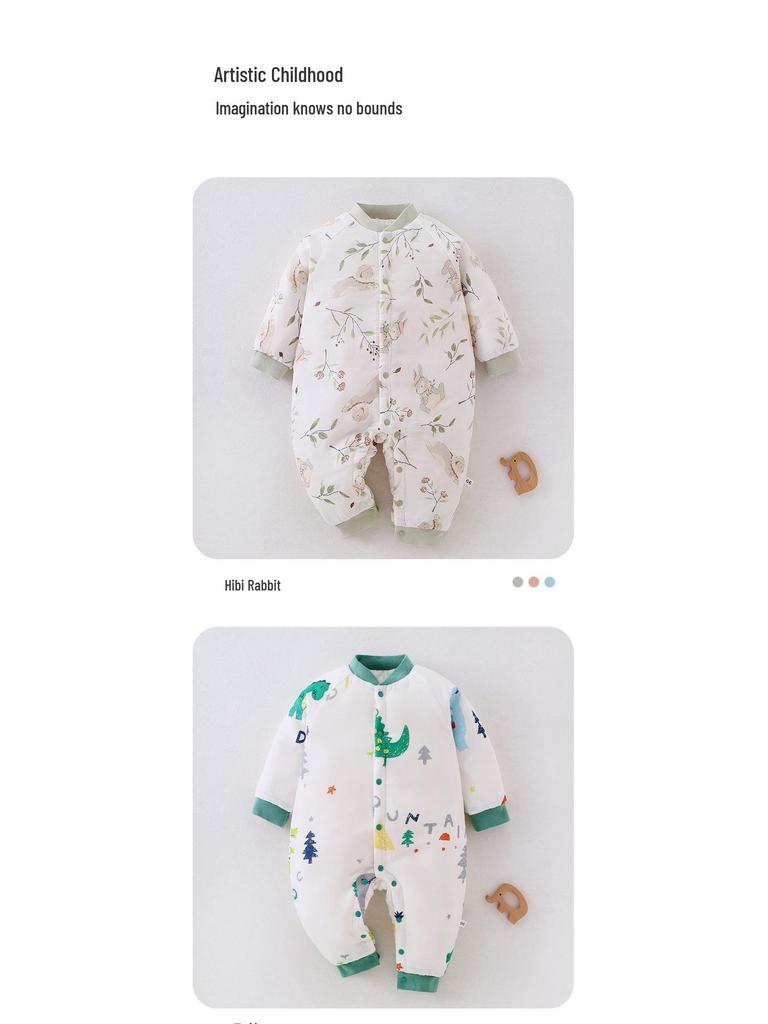 Class A Baby Romper: Temperature-Regulating Silk for Spring & Autumn, Warm Outerwear for Newborns