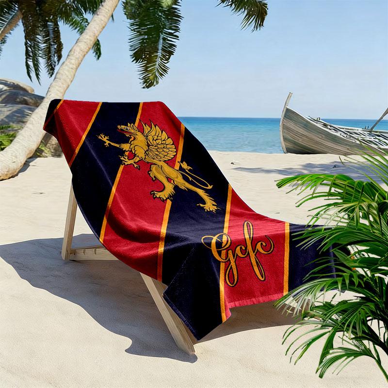 Genoa CFC Poster Beach Towel, Large Soft Quick Dry Towel for Beach Camping Swimming