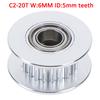 Gt2 tomgangsinnstillingsremskivelager 16T 20T 3/5 mm boring F 6 mm reim reprap 3D-skriver