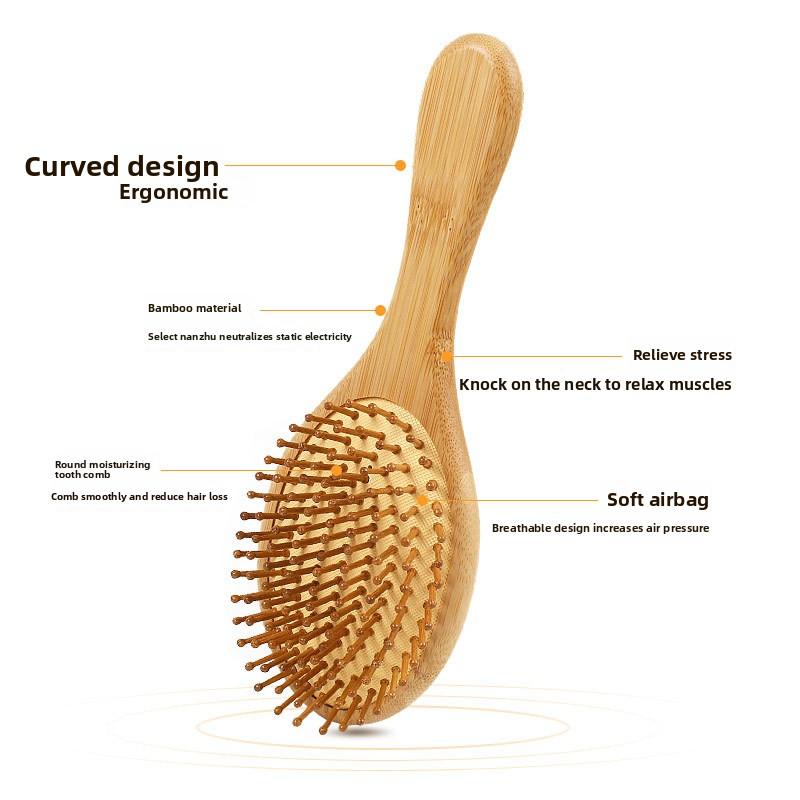 Nanzhu Air Cushion Massage Comb Large Board Solid Wood Comb Tooth Comb Massage Smooth Hair Anti-static Airbag Comb Care Straight Hair Comb