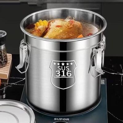 ZISIZ 316 Stainless Steel Sealed Storage Bucket
