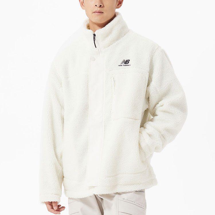 New Balance Jackets Men's White Stand Collar Thickened Other AMJ23351-CIC